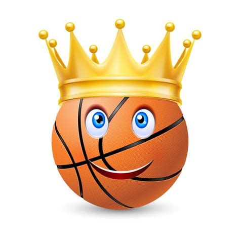 Vector: basketball crown | Gold crown on a basketball ball — Stock ...