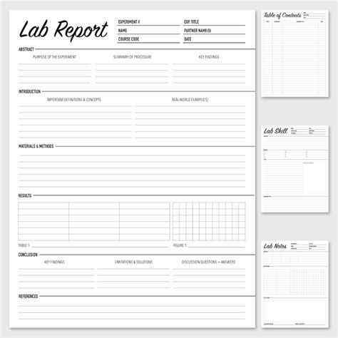 LABORATORY NOTEBOOK TEMPLATES | Etsy