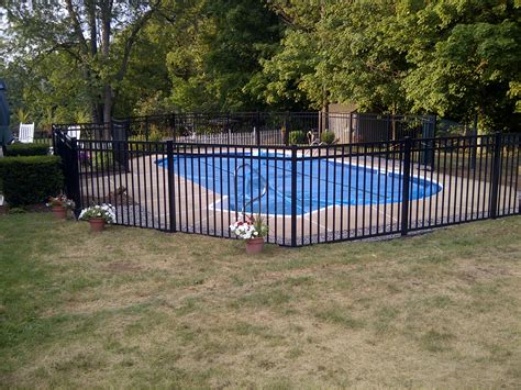 Regis Aluminum Fence Secures NY Pool - Poly Enterprises Fencing Decking & Railing