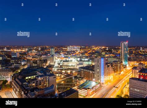 A night view of Birmingham city centre at night Stock Photo - Alamy