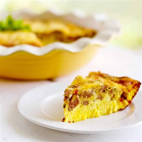 Crustless Sausage Cheese Quiche | Homemade Food Junkie