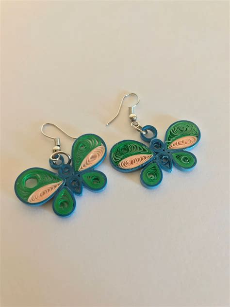 Quilling Earrings Paper Earrings Quilling Handmade - Etsy