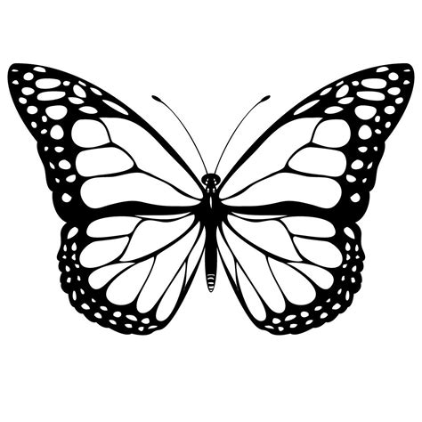 Free Printable Butterfly Coloring Pages For Kids | Butterfly clip art ...