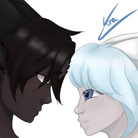 Art by Yuna — Toothless & Lightfury human ver.