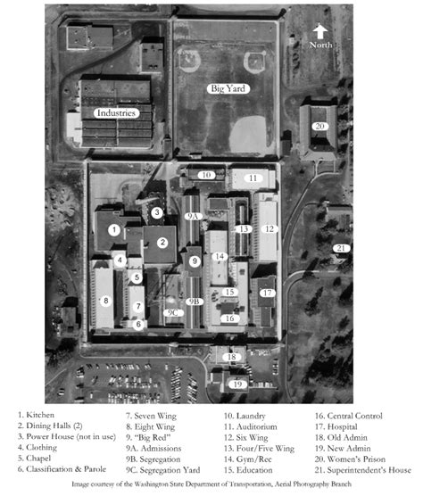 Site plan of Washington State Penitentiary 1970 | Unusual Punishment