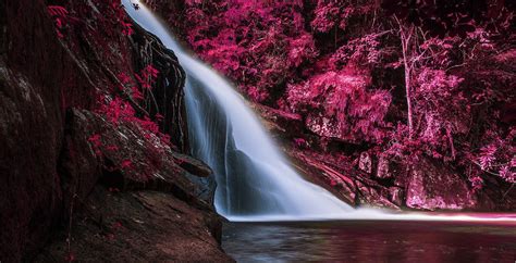 pink waterfall | Waterfall, Fun places to go, Nature view