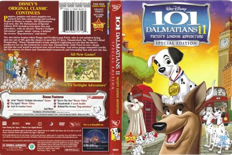 101 Dalmatians II: Patch's London Adventure (2003) WS R2 & R1 - Cartoon DVD - CD label, DVD ...