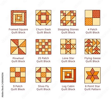 Quilt sewing pattern. Log cabin, pinwheel tiles. Quilting & patchwork ...