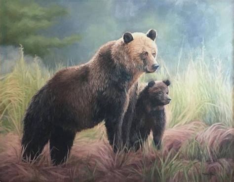 Grizzly bear Bear painting Bear wildlife art Bear art | Etsy | Bear paintings, Bear art ...