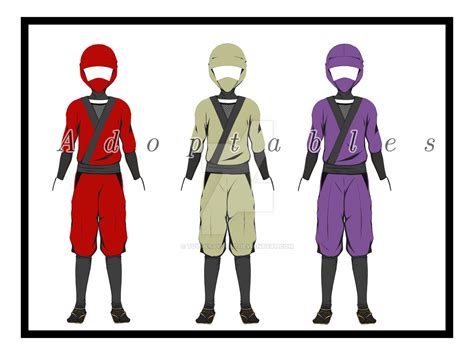 Ninja costumes open auction by tuyakbayevad on DeviantArt