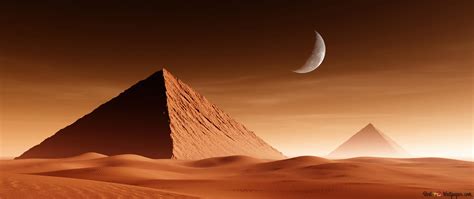 Pyramid Desert 4K wallpaper download