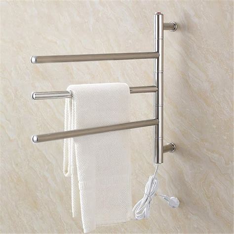 DBSCD Heated Towel Rack, Wall Mounted Towel Warmer And Drying Rack 304 ...