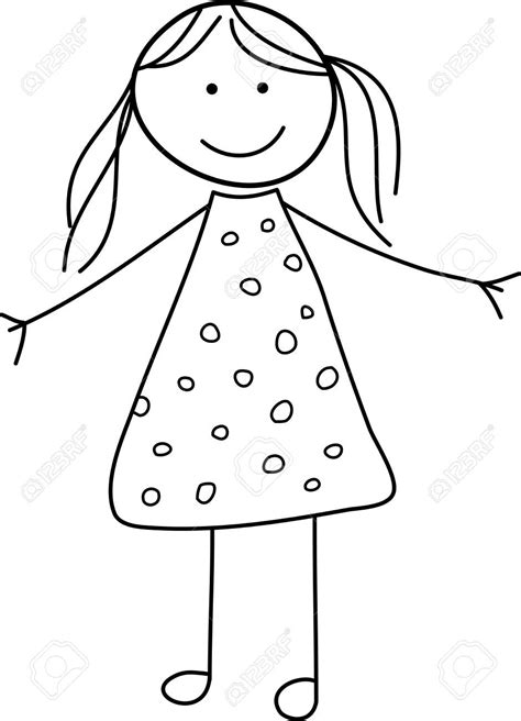 cute drawings of little girls - Google Search | Cute cartoon drawings, Doodle drawings, Stick ...