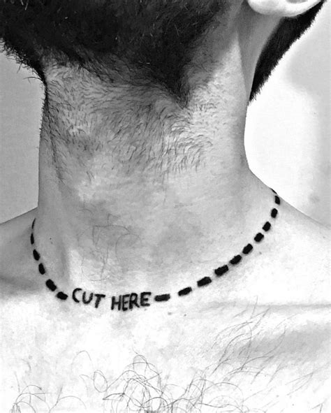 25 Unique Cut Here Tattoos for Your Inspiration | Style VP | Page 2