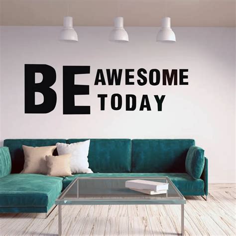 Aliexpress.com : Buy Be Awesome Today Wall Decal Inspirational Quotes Decal Motivational Vinyl ...