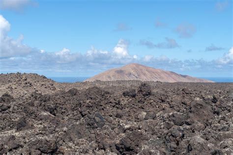 Landscape of Volcanic Rock, Lanzarote Island, Canary Islands, Sp Stock Photo - Image of panorama ...