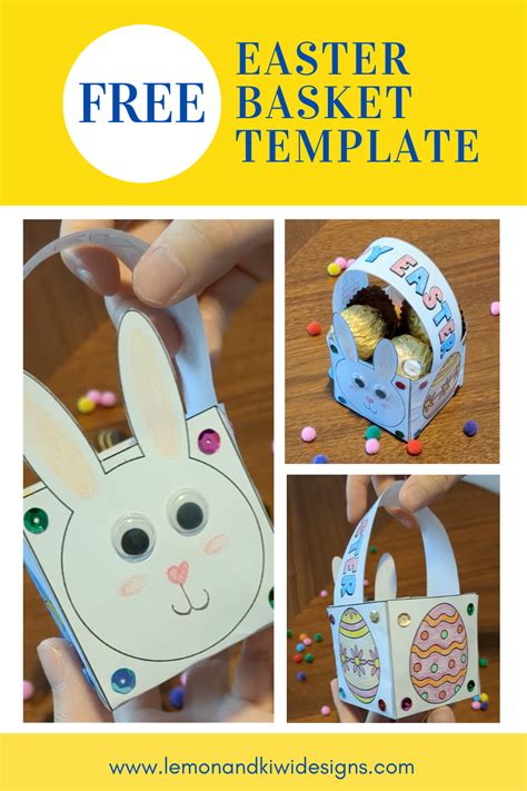 Free Printable Easter Basket Template - Lemon and Kiwi Designs