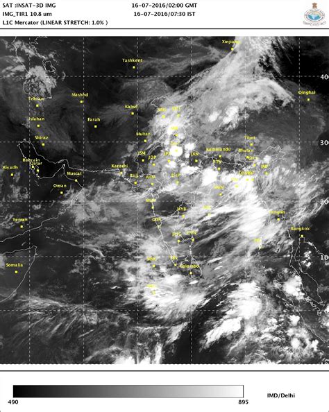 IMD - INSAT 3D Satellite Images and Products | Satellite image, Image ...