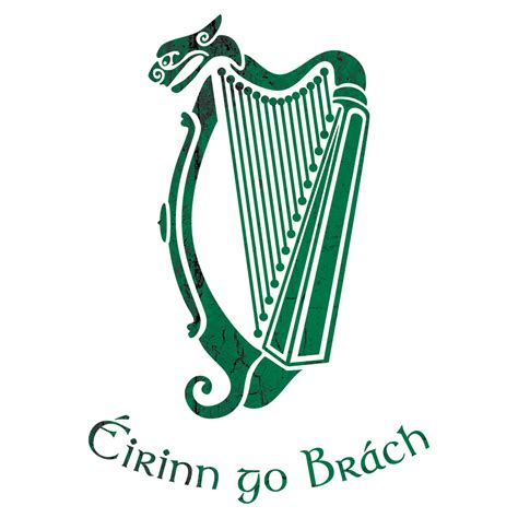 Celtic Irish Harp Transparent Background PNG