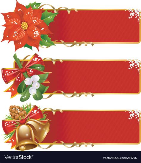 Christmas banner set Royalty Free Vector Image