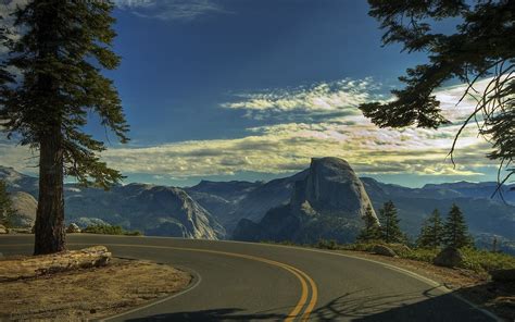 2160x1440 resolution | curved road overlooking mountain HD wallpaper ...