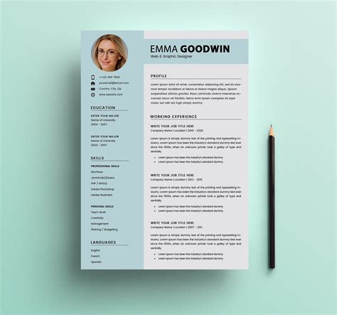 Free Resume 2 Page + Cover Letter Templates (PSD) | Freebies | Graphic ...