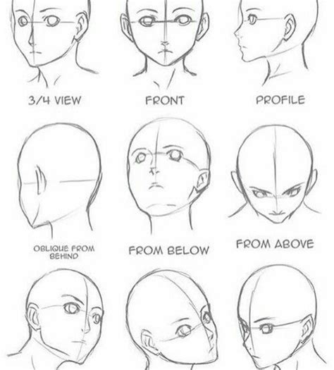 Anime Face Perspective Reference How to draw a cute easy anime manga ...