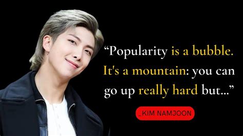 BTS Kim Namjoon ( RM ) _ Motivational Quotes - YouTube