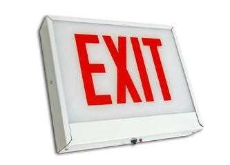 LED Chicago Approved Exit Signs, Steel Housing - 120 Minute Battery ...