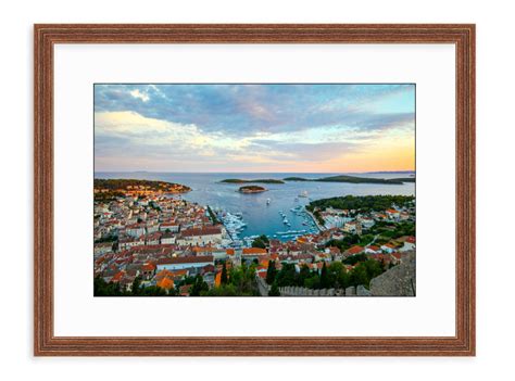 View from the Hvar Fortress in Hvar, an island in the Adriatic Sea ...