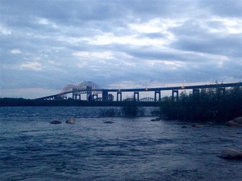 International bridge Sault Ste. Marie Ontario to Sault Sainte Marie Michigan. This was taken on ...