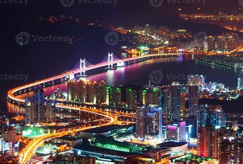 GwangAn Bridge and Haeundae at night in Busan, 796770 Stock Photo at Vecteezy