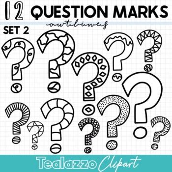 Question Mark Clipart Black And White