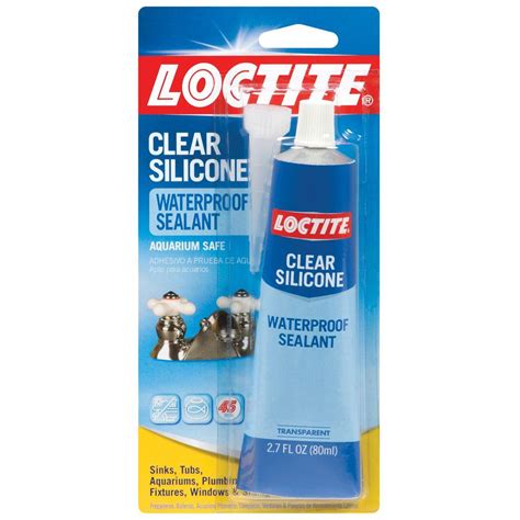 Loctite 2.7 fl. oz. Clear Waterproof Silicone Adhesive (6-Pack)-908570 - The Home Depot