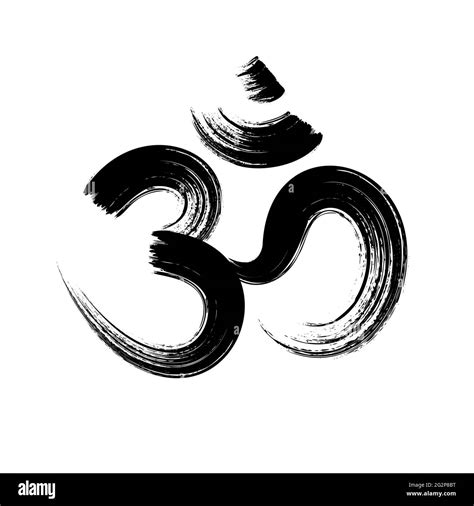 Om, Aum brush symbol. Yoga mantra Om, vector icon, grunge style Stock Vector Image & Art - Alamy