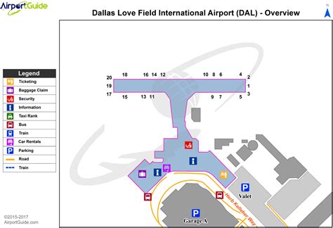 Dallas - Dallas Love Field (DAL) Airport Terminal Map - Overview ...