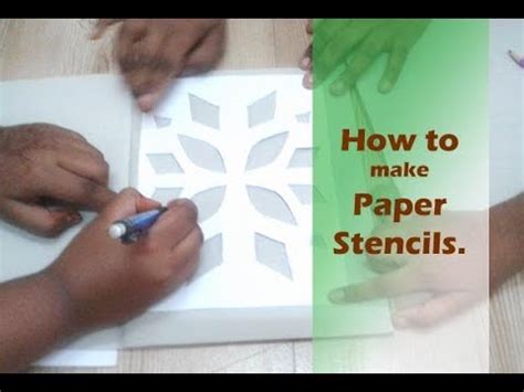 How to make paper stencils./Super quick paper stencil artwork/Part 1 ...