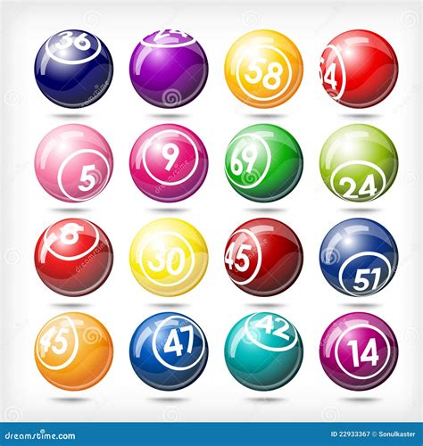 Big Set Of Colorful Bingo Or Lottery Balls Royalty Free Stock Photography - Image: 22933367