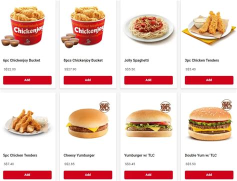 JOLLIBEE MENU SINGAPORE & UPDATED PRICES 2024