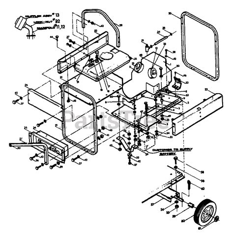 Generac L7500E (8992-0) - Generac 7,500 Watt Portable Generator Mounting Base Parts Lookup with ...