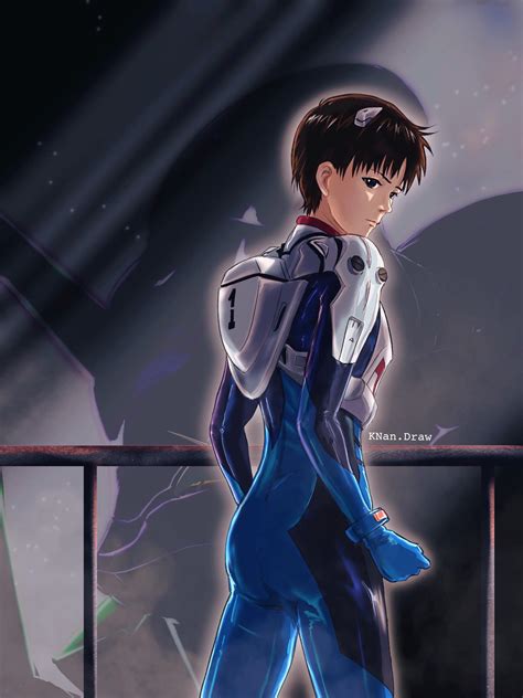 Shinji and Evangelion 01 Fanart : AnimeART