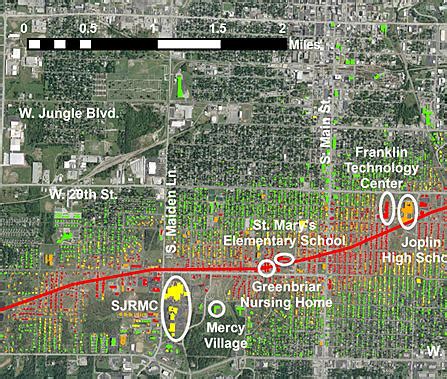 joplin tornado path map