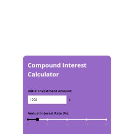 Compound Interest Calculator widget | CALCONIC_