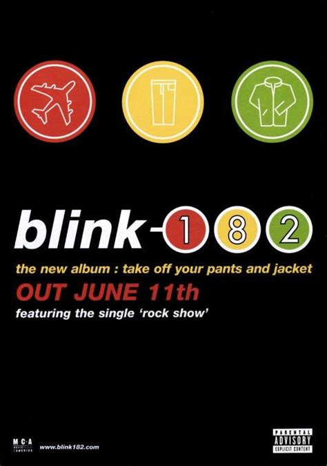 BLINK 182 Take Off Your Pants & Jacket Poster Print