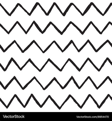 Abstract hand drawn zig zag lines seamless Vector Image