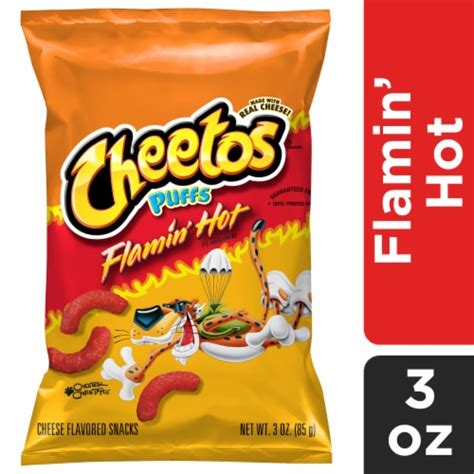 Cheetos® Puffs Flamin Hot® Cheese Flavored Snacks, 3 oz - Fred Meyer