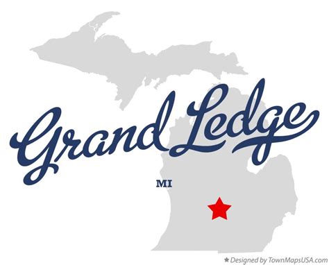 Map of Grand Ledge, MI, Michigan