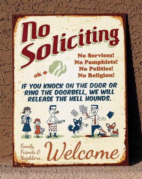 Funny No Soliciting Sign Printable