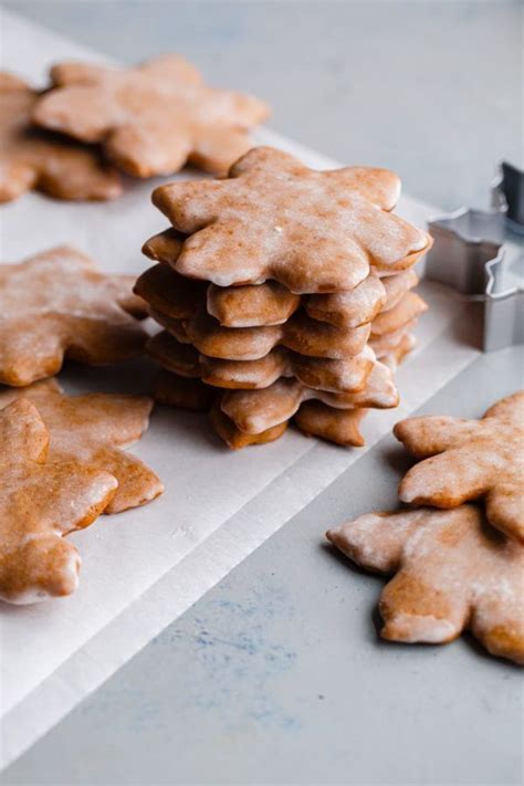 German Lebkuchen Cookies - traditional glazed German Christmas cookies made with warming spices ...