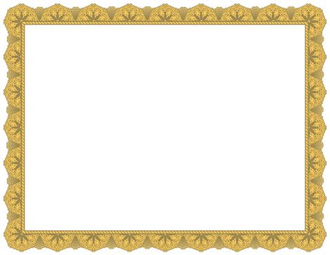 A fancy gold border for creating award certificates. Free downloads at http://pageborders.org ...
